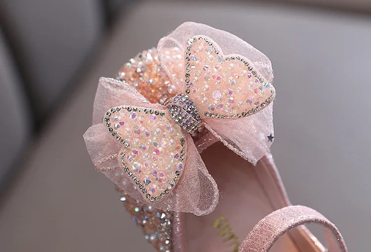 Girls Mary Jane Ballerina Flats Glitter Princess Dress Shoes