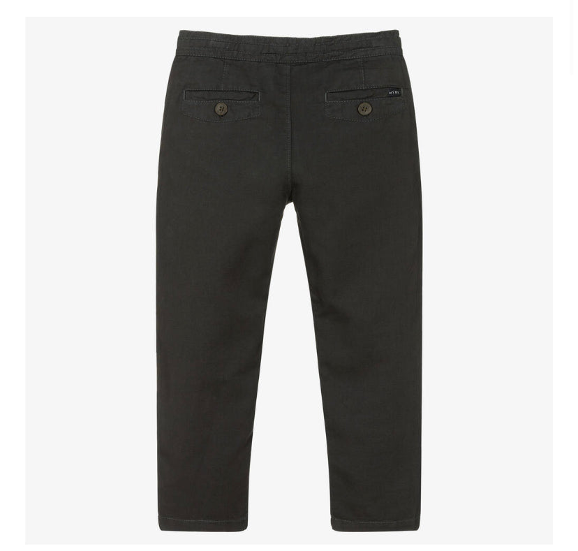 Graphite linen pants