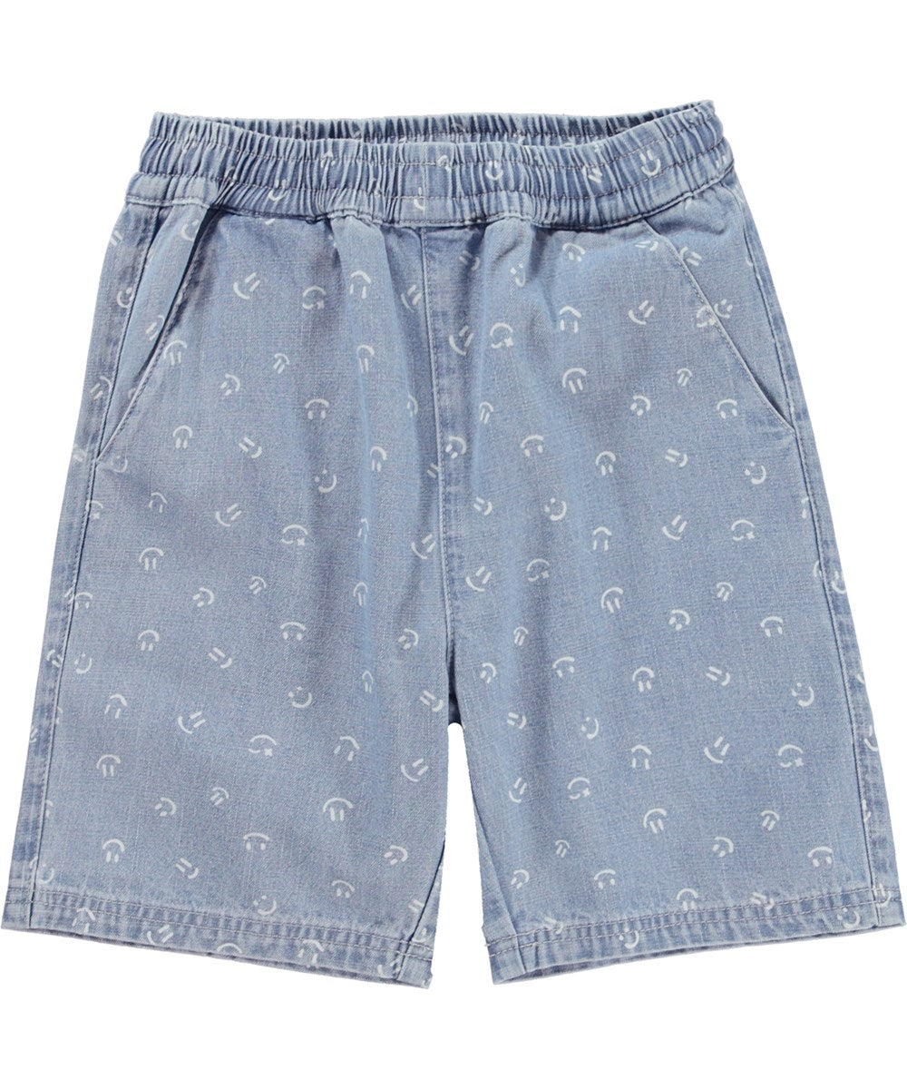 Denim smile shorts