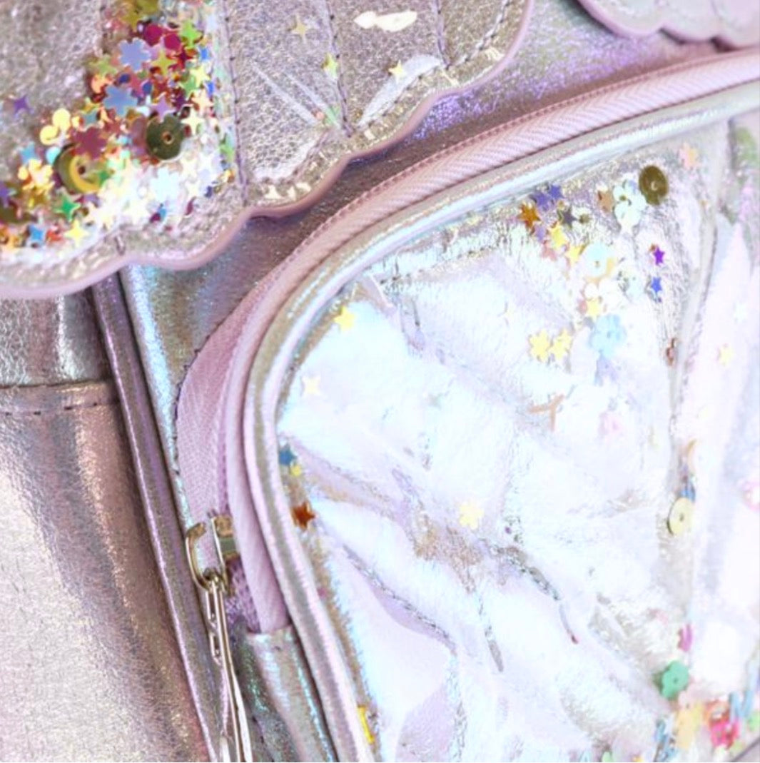 Angel Wings Iridescent Backpack - Lilac
