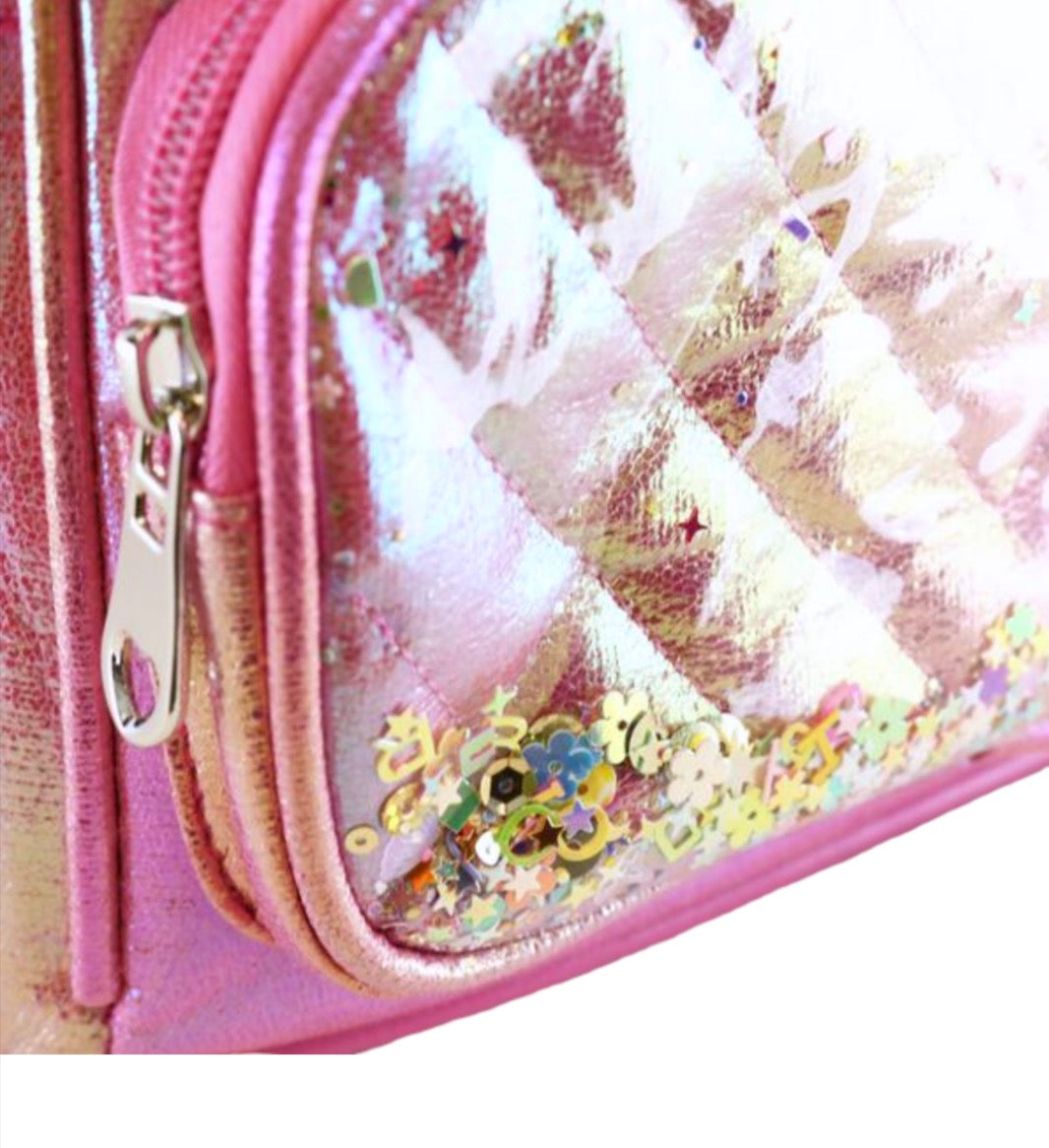 Angel Wings Iridescent Backpack - Fuchsia