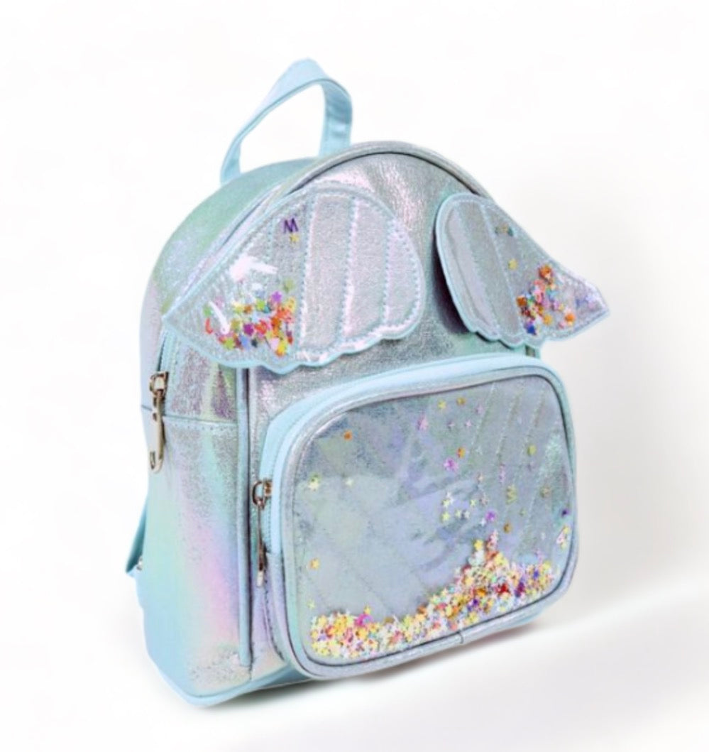Angel Wings Iridescent Backpack - Blue