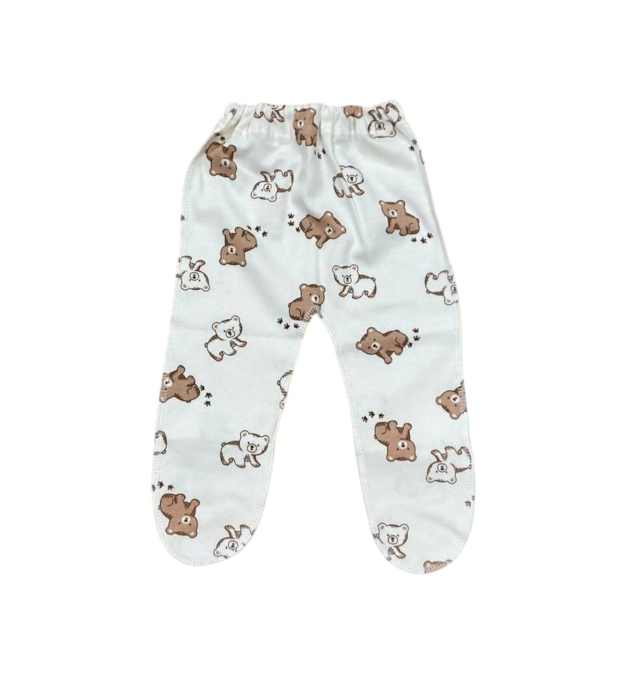 Baby Bear Print Set ā 100% Cotton (Pants + Wrap Top) š»