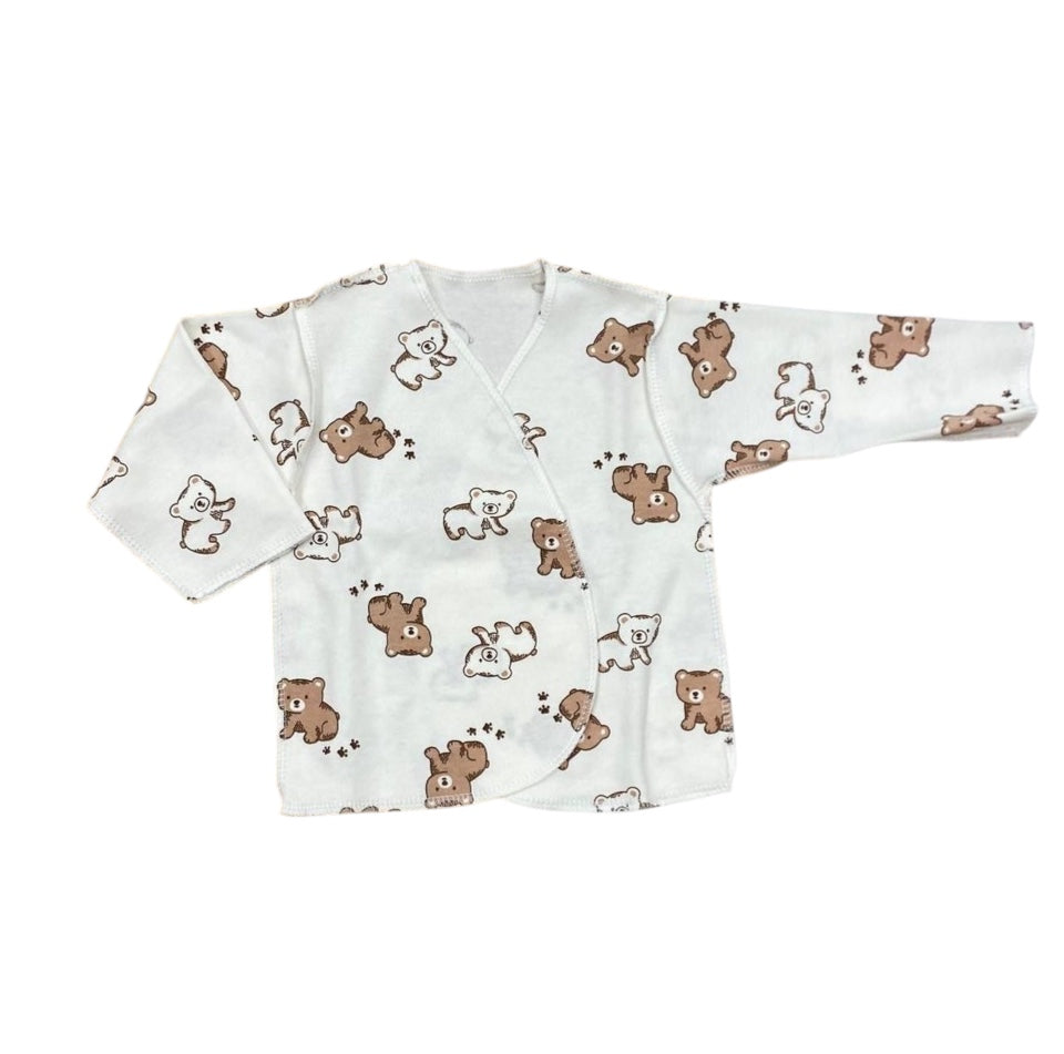Baby Bear Print Set ā 100% Cotton (Pants + Wrap Top) š»