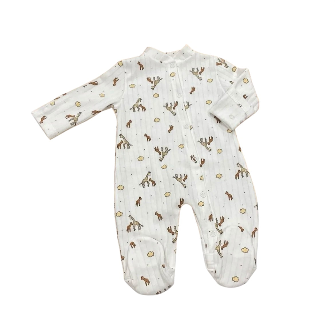 Baby Giraffe Print Footed Sleeper ā 100% Cotton š¦