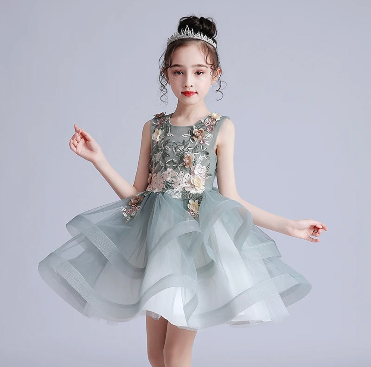 Floral evening dress