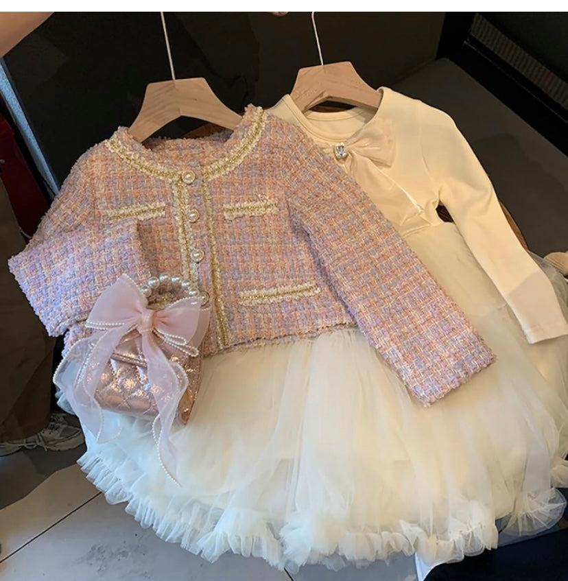 Beige tweed Dress