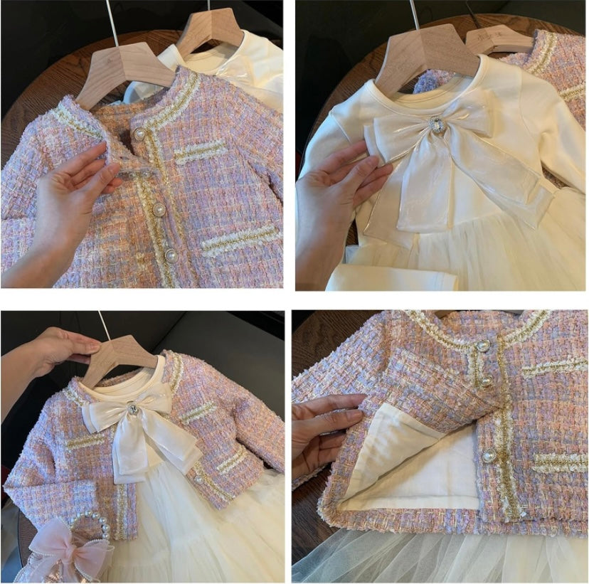 Beige tweed Dress