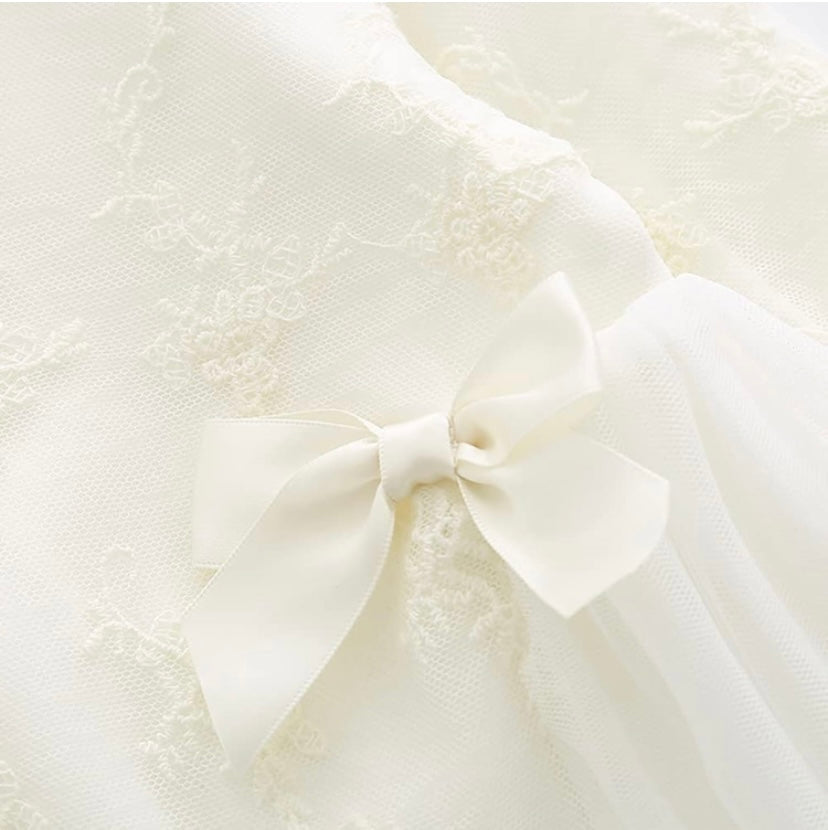 Christening Baptism Dress with Bonnet