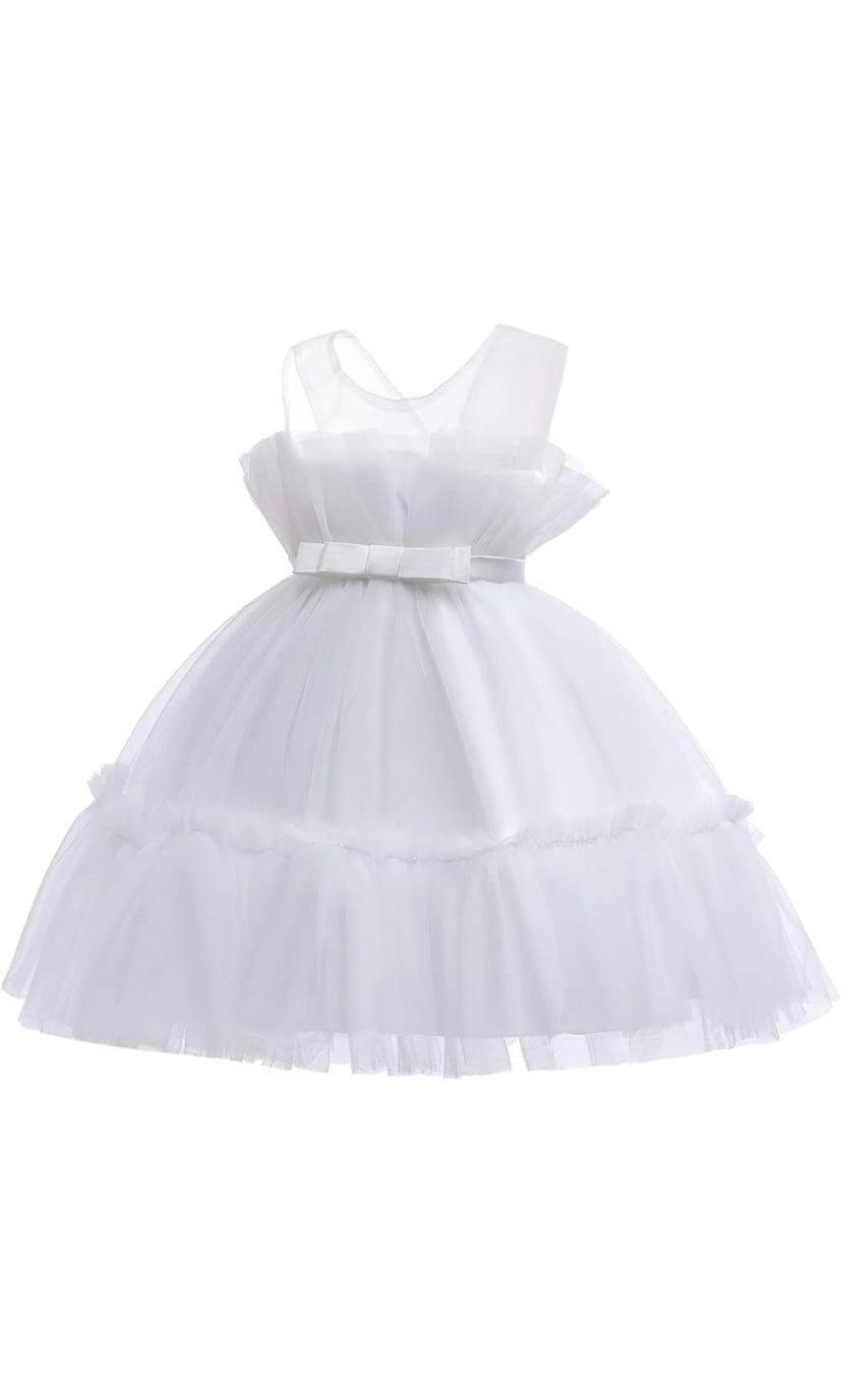 Girls Ruffle Ball party Lace Dress