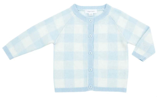 BLUE GINGHAM CARDIGAN