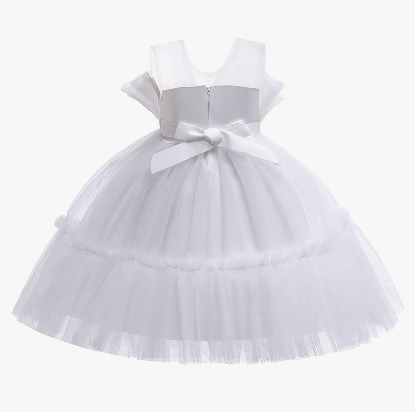 Girls Ruffle Ball party Lace Dress
