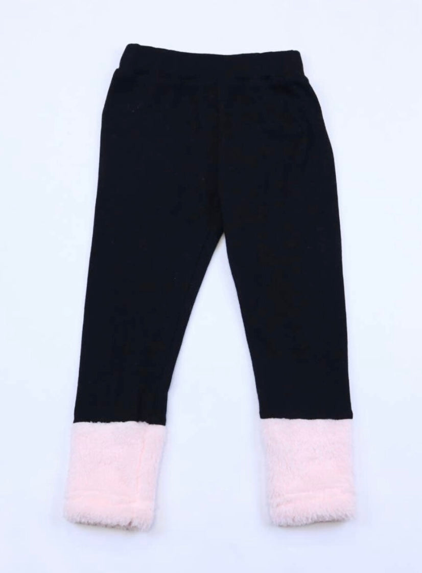 Pink Miss Bunny Sweatshirt & Fur Leggings Set