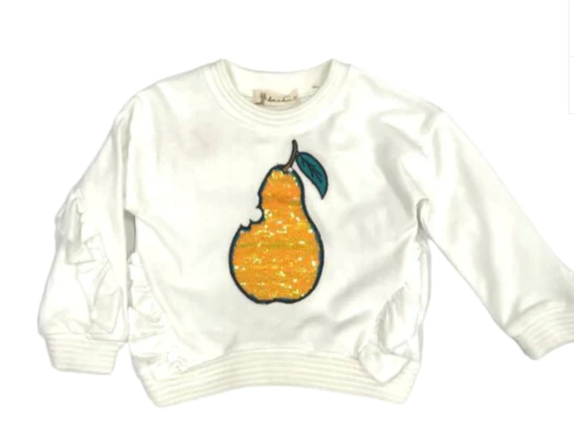 Long sleeves Sequinned Pear Sweatshirt