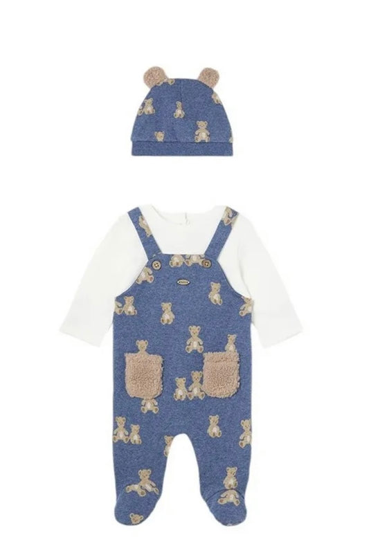 Newborn One piece and Hat Set with Ears