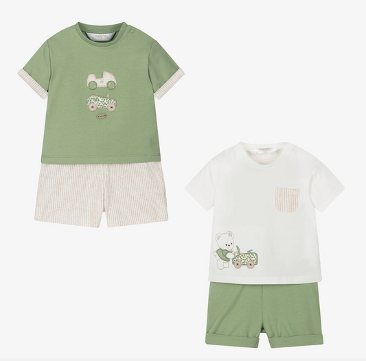 Mayoral Baby Boys Green Shorts Set