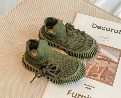Olive coloured sneakers