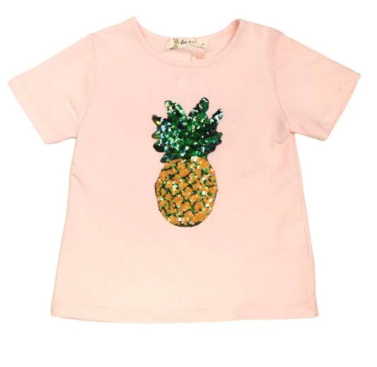 Short Sleeve Tee w/ Pineapple
Sequinned Patch