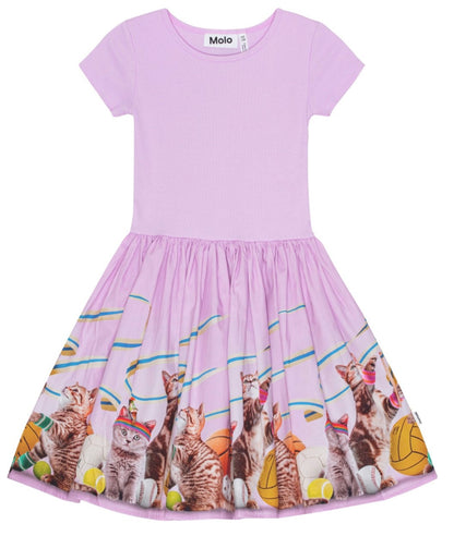 Sporty Cats printed dress