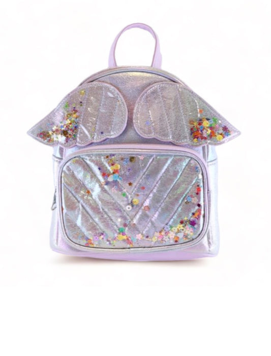 Angel Wings Iridescent Backpack - Lilac