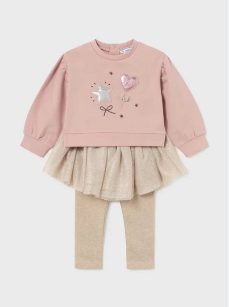 Mayoral Baby&Toddler Girls Tutu $ Leggins Set Blush