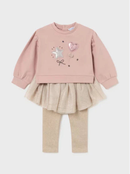 Mayoral Baby&Toddler Girls Tutu $ Leggins Set Blush