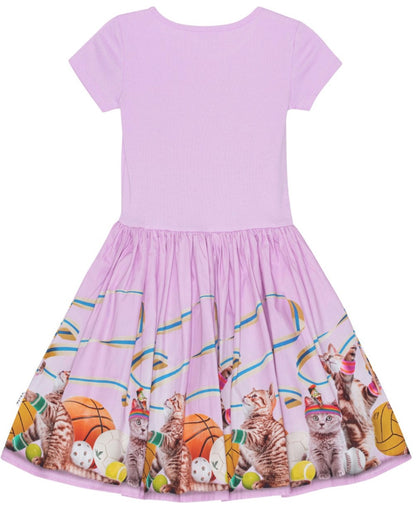 Sporty Cats printed dress