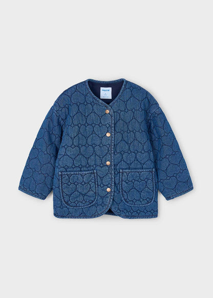 Girl Heart Printed Denim Jacket