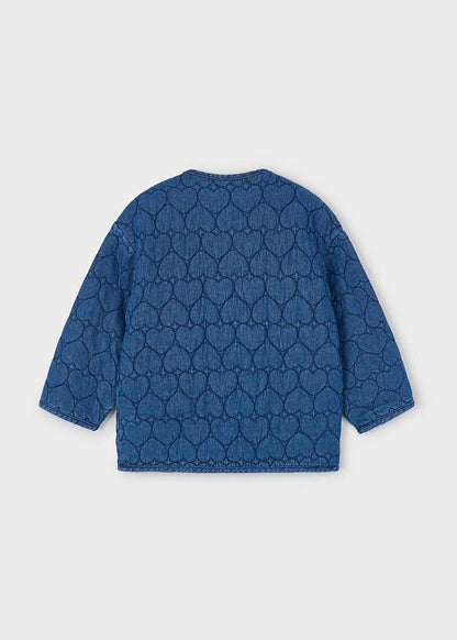 Girl Heart Printed Denim Jacket