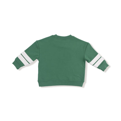 Cozy Drop Sleeve Sweatshirt with Varsity Stripes and pants