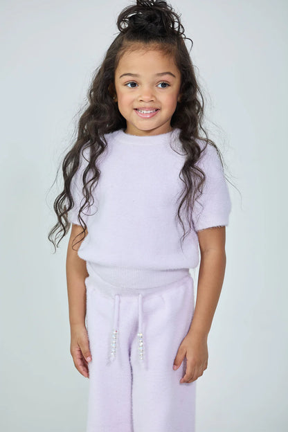 Purple Cozy Crystal Sweater Set