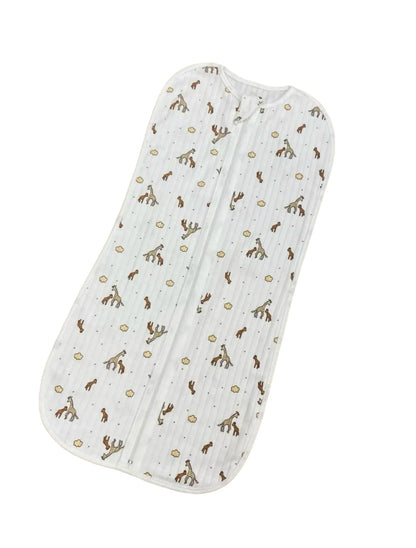Baby Giraffe Print Swaddle Sack – 100% Cotton 🦒