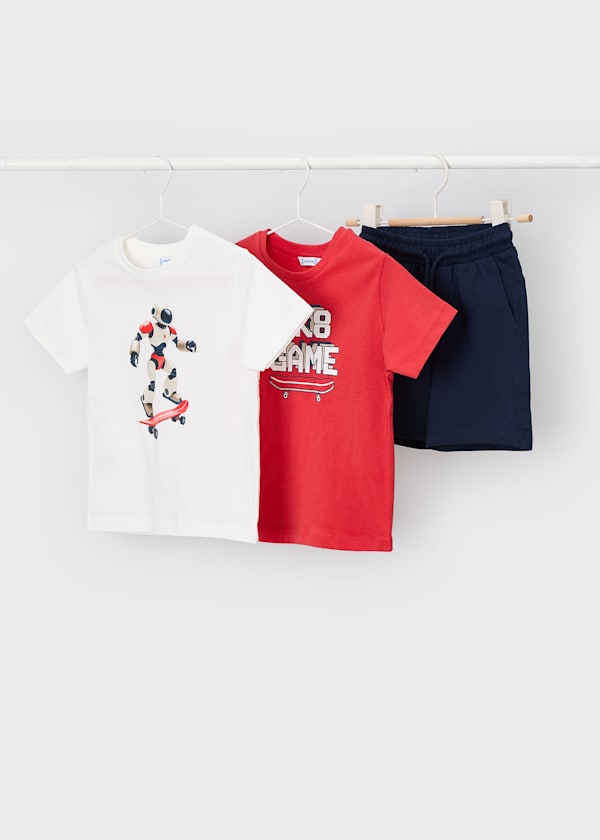 3-piece robot knit set boy