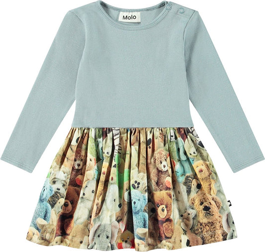 Long-sleeved dress blue
