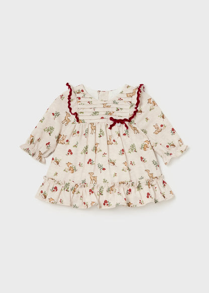 Baby Girl Floral Ruffle Dress.
