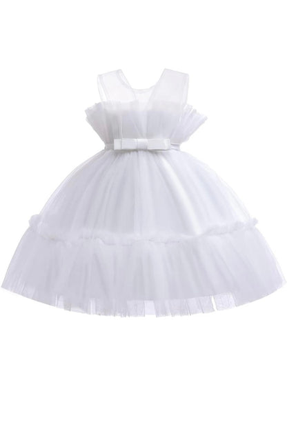Girls Ruffle Ball party Lace Dress