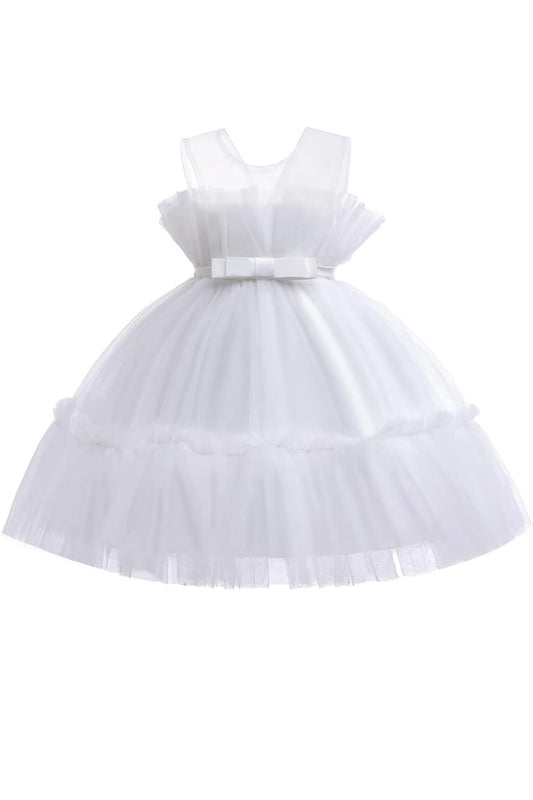 Girls Ruffle Ball party Lace Dress