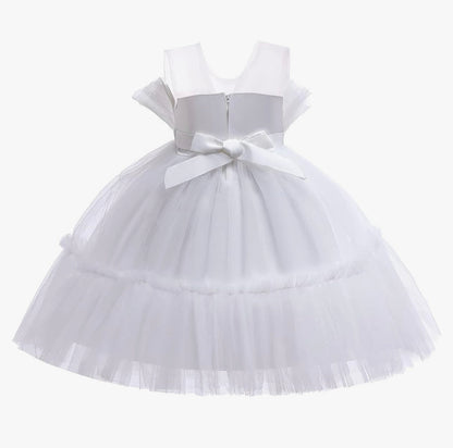 Girls Ruffle Ball party Lace Dress