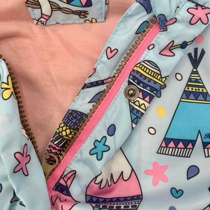 Blue raincoat