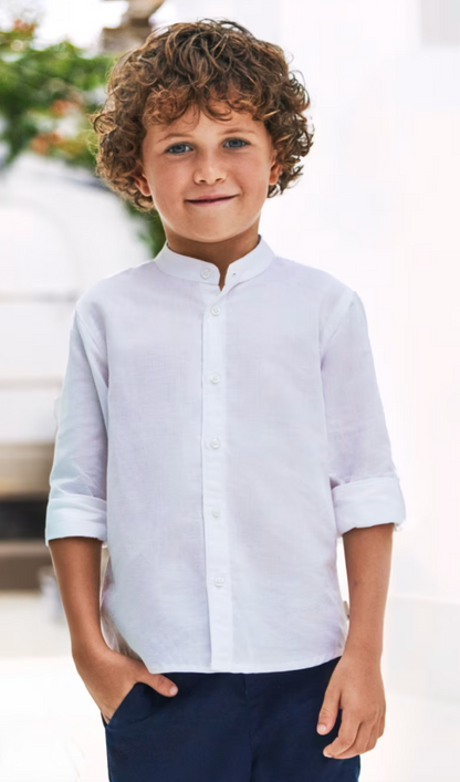Boys mandarin collar shirt Better Cotton
