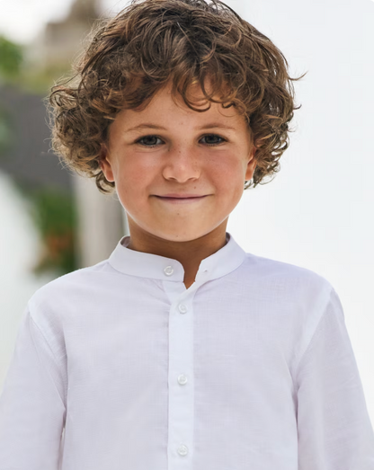 Boys mandarin collar shirt Better Cotton