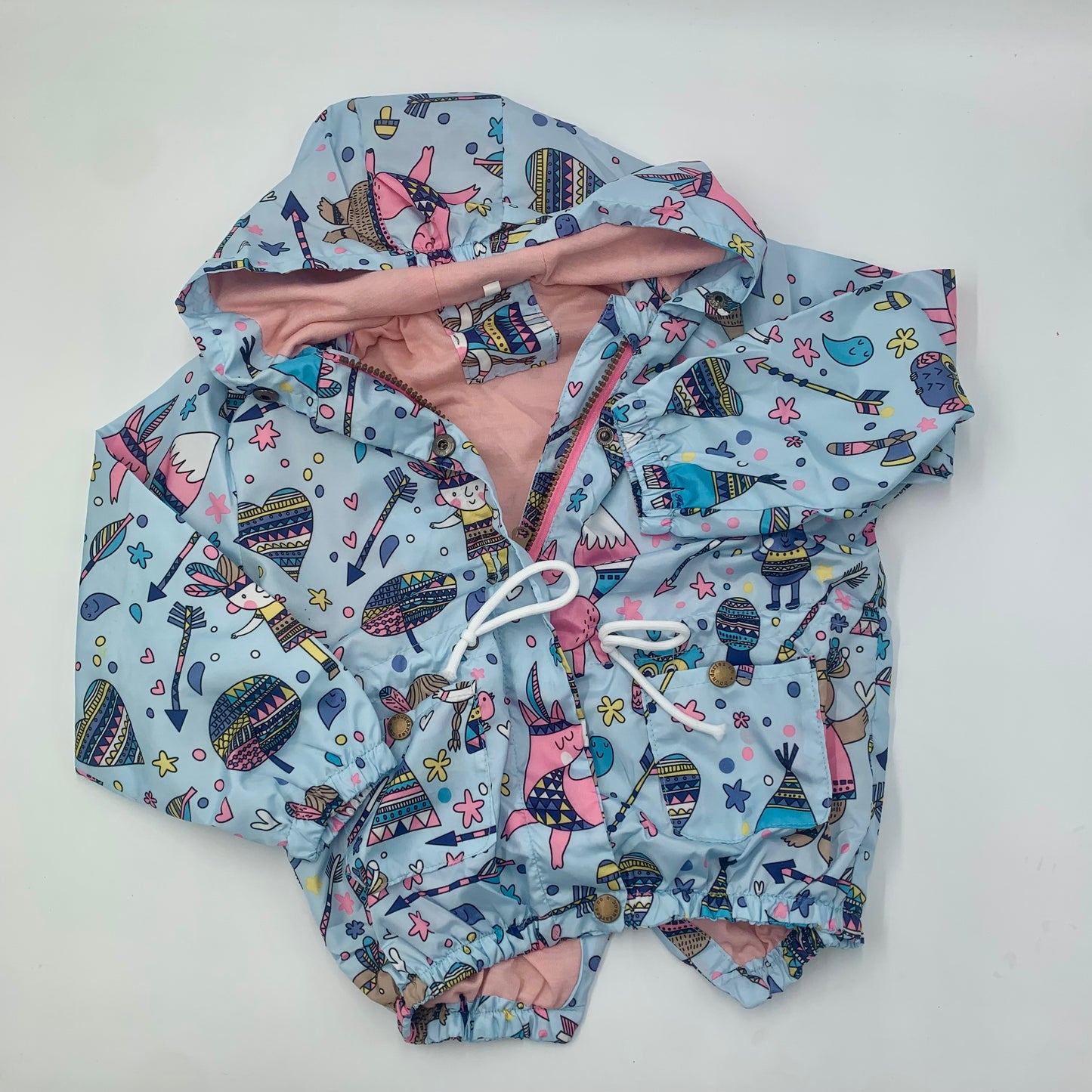 Blue raincoat