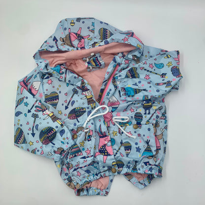 Blue raincoat